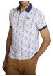 Thumbnail Polo en coton multicolore à coupe droite pourvu d'un motif végétal
