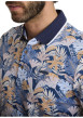 Thumbnail Polo en coton bleu à coupe droite pourvu d'un col à revers contrasté - Image 4