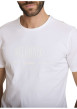 Thumbnail T-shirt en coton blanc à coupe droite pourvu d'un col rond texturé - Image 4