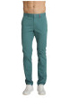 Thumbnail Jean en coton vert à coupe ajustée pourvu de multiples poches