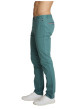 Thumbnail Jean en coton vert à coupe ajustée pourvu de multiples poches - Image 3