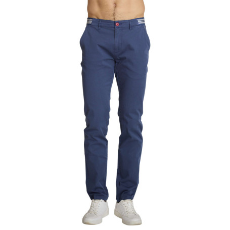 Jean en coton bleu à coupe ajustée pourvu de...