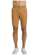 Thumbnail Short chino en coton camel à coupe droite pourvu de multiples poches