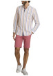 Thumbnail Short chino en coton rose à coupe droite pourvu de multiples poches - Image 4