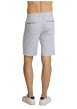 Thumbnail Short chino en coton gris à coupe droite pourvu d'une taille élastiquée - Image 2
