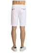 Thumbnail Short chino en coton et lin mélangé blanc pourvu d'une taille élastiquée - Image 2