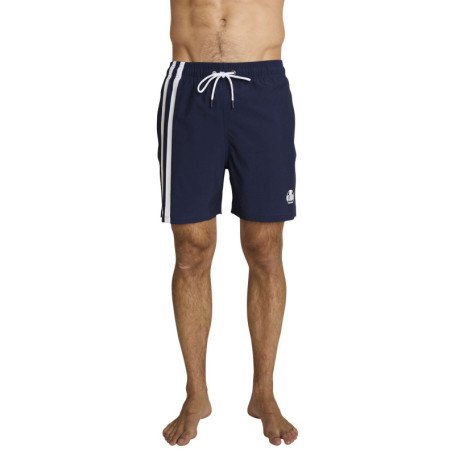 Short de bain marine à coupe ajustée pourvu...