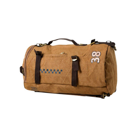 Sac weekender en coton beige pourvu de...