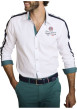 Thumbnail Chemise en coton blanche à coupe droite pourvue d'un col à revers - Image 5