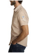 Thumbnail Chemise en coton beige à coupe droite pourvue d'un col à revers - Image 3