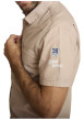 Thumbnail Chemise en coton beige à coupe droite pourvue d'un col à revers - Image 4