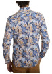 Thumbnail Chemise en coton bleue à coupe ajustée pourvue d'un col à revers - Image 2
