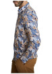 Thumbnail Chemise en coton bleue à coupe ajustée pourvue d'un col à revers - Image 3