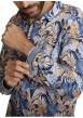 Thumbnail Chemise en coton bleue à coupe ajustée pourvue d'un col à revers - Image 4