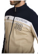 Thumbnail Gilet beige à coupe ajustée pourvu de manches longues tricolores - Image 4