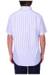 Thumbnail Chemise en coton blanche à rayures avec une coupe droite et un col boutonné - Image 2