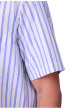 Thumbnail Chemise en coton blanche à rayures avec une coupe droite et un col boutonné - Image 3