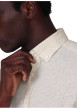 Thumbnail Chemise en coton et lin mélangé jaune unie avec une coupe droite - Image 3