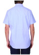 Thumbnail Chemise en coton bleu ciel unie avec unecoupe droite et un col boutonné - Image 2