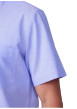 Thumbnail Chemise en coton bleu ciel unie avec unecoupe droite et un col boutonné - Image 3