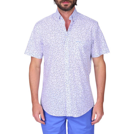 Chemise en coton biologique blanche unie à une...
