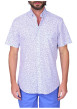 Thumbnail Chemise en coton biologique blanche unie à une coupe droite avec un col boutonné