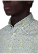 Thumbnail Chemise en coton biologique kaki unie avec une coupe droite et un col à revers - Image 3