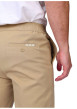 Thumbnail Pantalon jogging beige uni avec une coupe droite et une taille élastiquée - Image 3