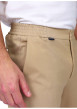 Thumbnail Pantalon jogging beige uni avec une coupe droite et une taille élastiquée - Image 4