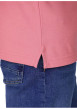 Thumbnail Polo en coton biologique rose uni avec une coupe droite et un col boutonné - Image 3