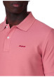 Thumbnail Polo en coton biologique rose uni avec une coupe droite et un col boutonné - Image 4