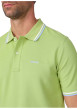 Thumbnail Polo en coton biologique vert uni avec une coupe droite et un col boutonné - Image 4