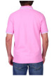 Thumbnail Polo en coton biologique rose uni avec une coupe droite et un col boutonné - Image 2