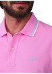 Thumbnail Polo en coton biologique rose uni avec une coupe droite et un col boutonné - Image 3