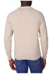 Thumbnail Pull en coton beige uni avec une coupe droite et un col polo - Image 2