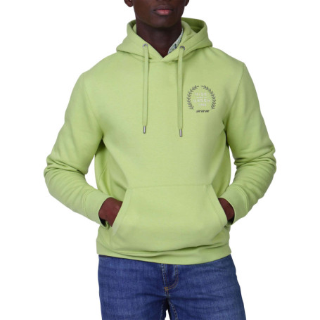 Sweat vert uni avec une coupe droite et une...