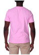 Thumbnail T-shirt en coton biologique rose uni avec une coupe droite et un col rond - Image 2