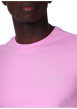 Thumbnail T-shirt en coton biologique rose uni avec une coupe droite et un col rond - Image 3