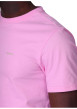 Thumbnail T-shirt en coton biologique rose uni avec une coupe droite et un col rond - Image 4