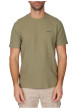 Thumbnail T-shirt en coton biologique kaki uni avec une coupe droite et un col rond