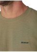 Thumbnail T-shirt en coton biologique kaki uni avec une coupe droite et un col rond - Image 3