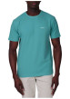 Thumbnail T-shirt en coton vert d'eau uni avec une coupe droite et un col rond