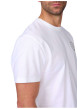 Thumbnail T-shirt en coton blanc uni avec une coupe droite et un col rond - Image 3