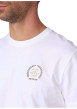 Thumbnail T-shirt en coton blanc uni avec une coupe droite et un col rond - Image 4