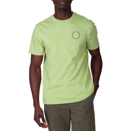 T-shirt en coton vert uni avec une coupe droite...
