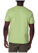 Thumbnail T-shirt en coton vert uni avec une coupe droite et un col rond - Image 2