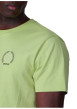 Thumbnail T-shirt en coton vert uni avec une coupe droite et un col rond - Image 3