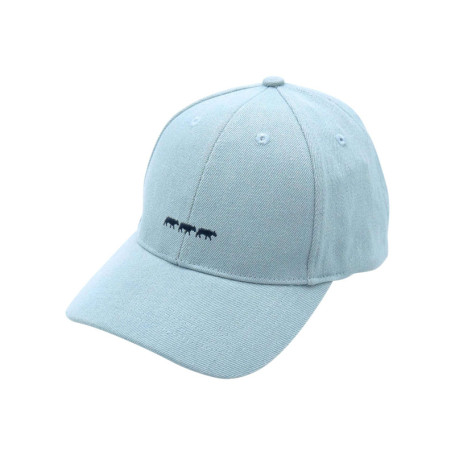Casquette en coton biologique bleu ciel unie...