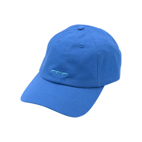 Casquette en coton biologique bleue unie avec...