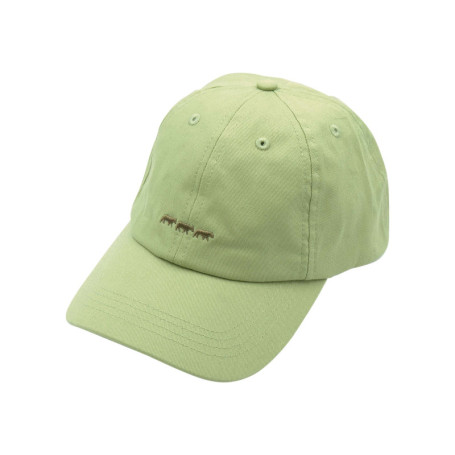 Casquette en coton biologique verte unie avec...